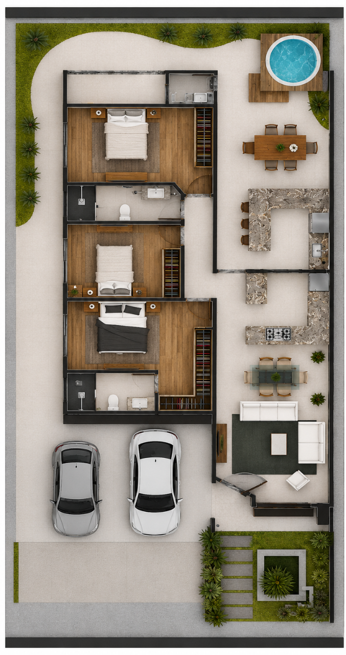 Planta arquitetônica de referência 2