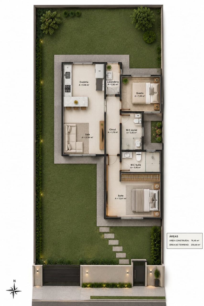 Planta arquitetônica de referência